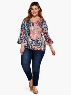 Batik Stamp Top INDIGO MULTI -Brave Sales Store S231062WIMIPRODUCT 04