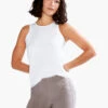 High Neck Perfect Tank PAPER WHITE