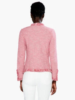 Fringe Mix Knit Jacket DUSTY CEDAR -Brave Sales Store S231133DUCPRODUCT 03