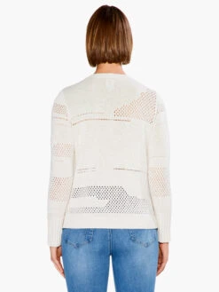 Placed Pointelle Sweater COBBLESTONE -Brave Sales Store S231148CBSPRODUCT 03