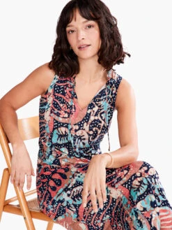 Batik Stamp Dress INDIGO MULTI -Brave Sales Store S231251IMIPRODUCT 06