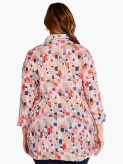 Checked Up Long Crinkle Shirt PINK MULTI -Brave Sales Store S231604WPKMPRODUCT 03