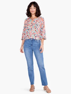 Punchy Petals Top ORANGE MULTI -Brave Sales Store S231620ORMPRODUCT 04