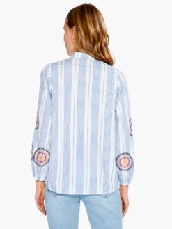 Embroidered Skies Shirt BLUE MULTI -Brave Sales Store S231638BLTPRODUCT 03