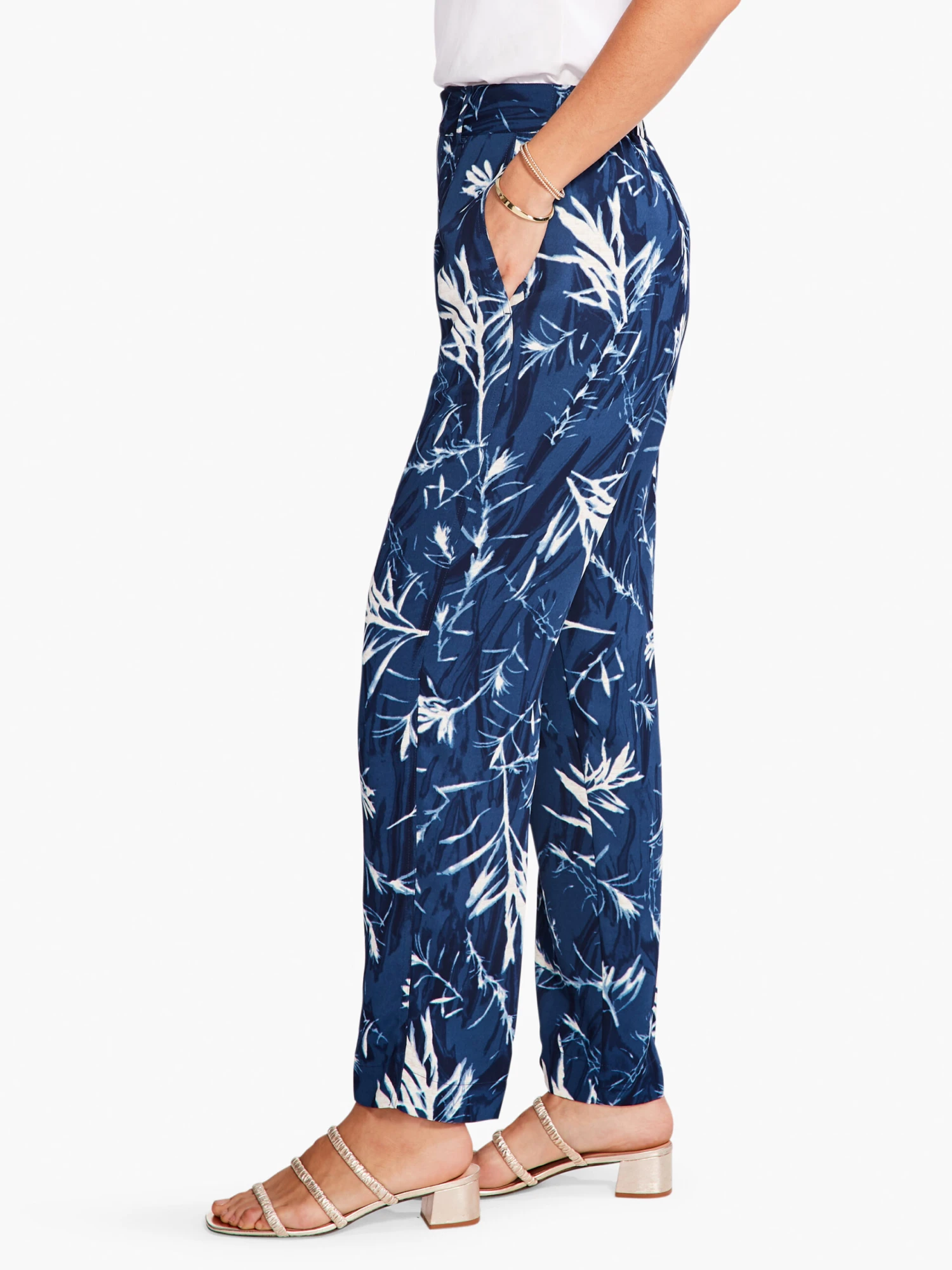 Vintage Botanical Relaxed Trouser BLUE MULTI 2 Vintage Botanical Relaxed Trouser BLUE MULTI - Image 2