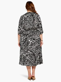 Onyx Stamp Dress BLACK MULTI -Brave Sales Store S231907WBLMPRODUCT 03