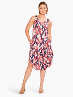 Floral Ikat Live In Dress BLUE MULTI -Brave Sales Store S231913BLTPRODUCT 04