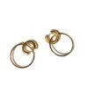Paula Rosen - Single Hoop Overlay Earrings GOLD