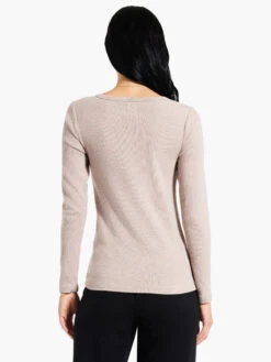 Perfect Knit Rib Long Sleeve V Neck MACAROON -Brave Sales Store W231032MCRPRODUCT 03