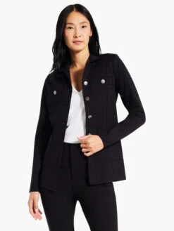 Ponte Knit Jacket BLACK ONYX