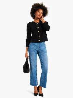 Gilded Texture Sweater Jacket BLACK ONYX -Brave Sales Store W231119BLXPRODUCT 05 1