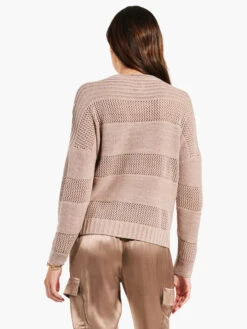 Mesh Mix Sweater STUCCO -Brave Sales Store W231163SCCPRODUCT 03