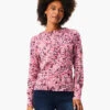 Blurred Geo Print Sweater PINK MULTI