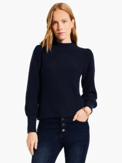Waffle Stitch Sweater DARK INDIGO