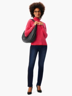 Ruffled Up Cashmere Turtleneck Sweater PINK MULTI -Brave Sales Store W231192RPKMPRODUCT 04