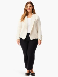 Fringe Mix Knit Jacket METALLIC CREAM MIX -Brave Sales Store W231197WCRXPRODUCT 04