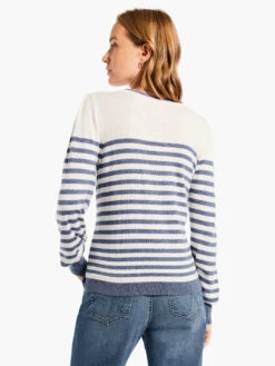 Striped Femme Sleeve Sweater BLUE MULTI -Brave Sales Store W231198BLTPRODUCT 03