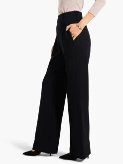 31" Knit Wide Leg Pleated Pant BLACK ONYX -Brave Sales Store W231354BLXPRODUCT 03